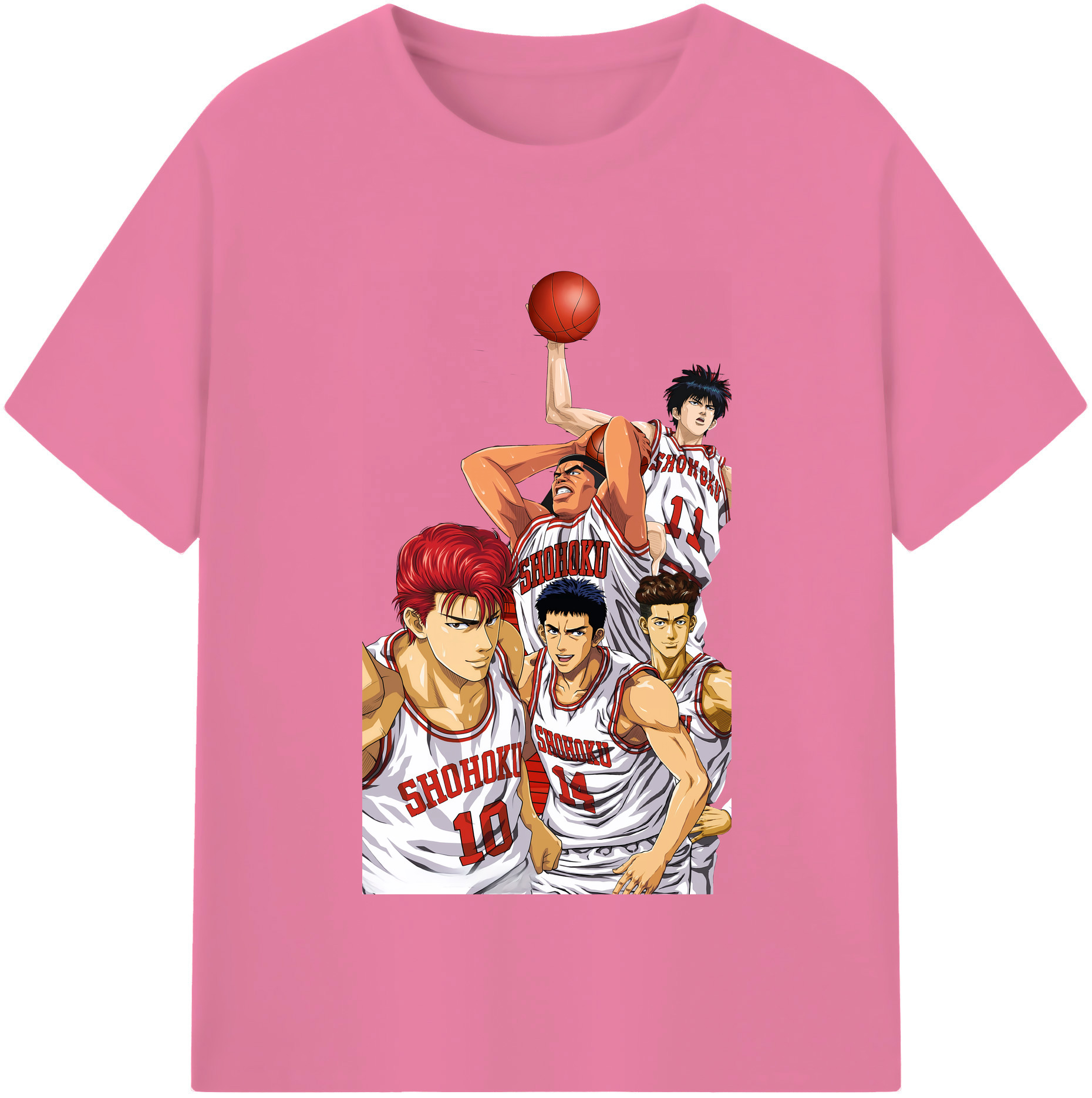 SLAM DUNK／スラムダンク 綿100％半袖Tシャツ（フロントプリント）
